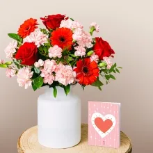 Amour D'Ame Soeur Roses Et Gerberas