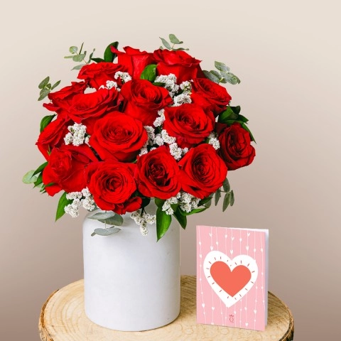 Amour Classique 12 Roses Rouges